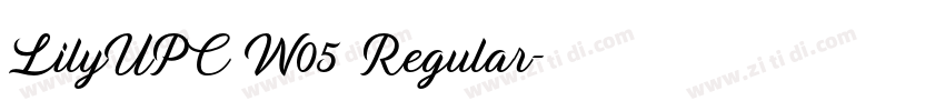 LilyUPC W05 Regular字体转换